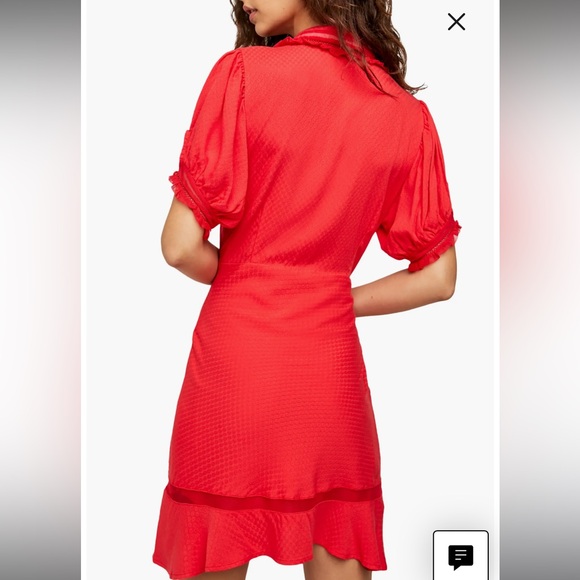 Free People Warm Glow Red Mini Dress Size X-Small - Picture 3 of 5